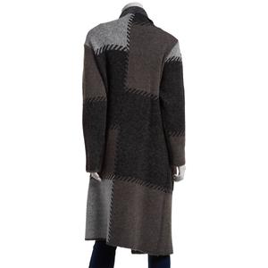 Womens Joseph A. Long Sleeve Patchwork Whipstitch Coatigan alternate view