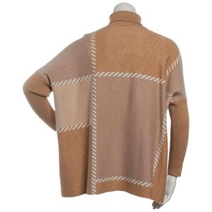 Womens Joseph A. Long Sleeve Patchwork Turtleneck alternate view