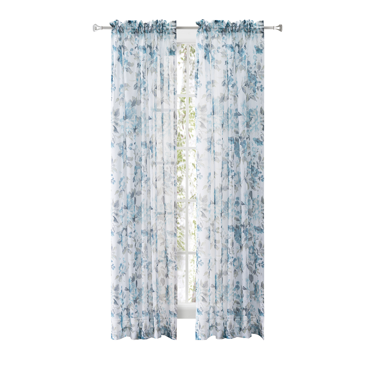 Whimsical Print Sheer Rod Pocket Panel