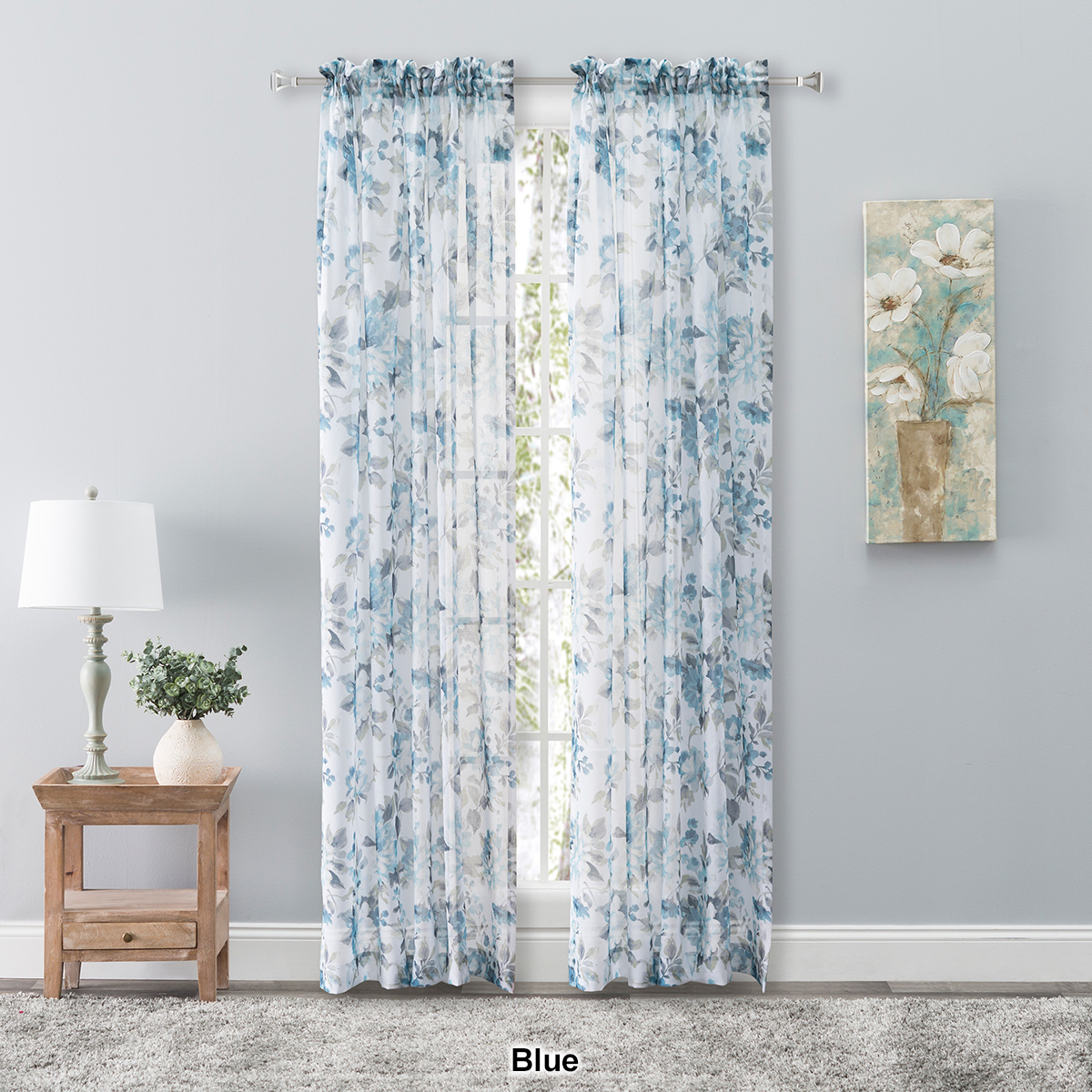 Whimsical Print Sheer Rod Pocket Panel