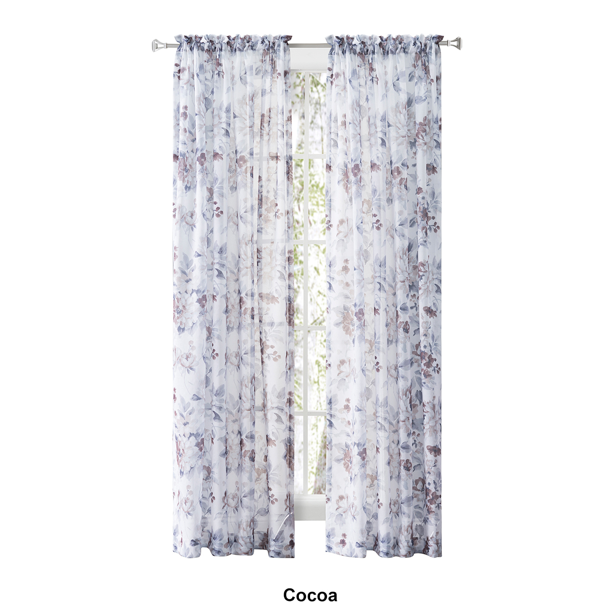 Whimsical Print Sheer Rod Pocket Panel