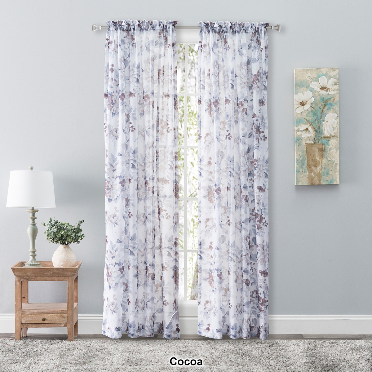 Whimsical Print Sheer Rod Pocket Panel