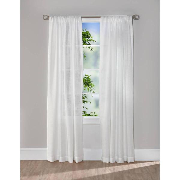 Tranquil Embroidered Stripe Panel Curtain