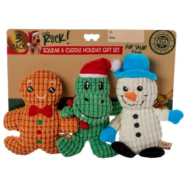 Dogs Rock! Squeak & Cuddle Holiday Gift Set