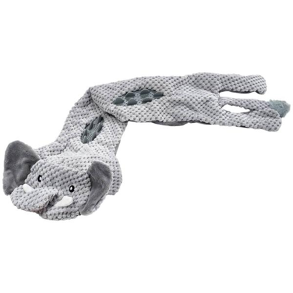 Smithsonian Longamals Elephant Squeak Dog Toy