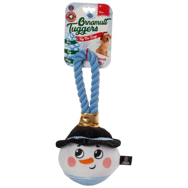 Bow Wow Pets Holiday Snowman Ornament Tuggers