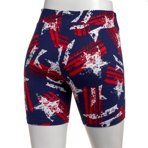 Womens Runway Ready Stripe Stars Bike Shorts alternate view