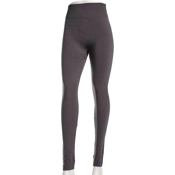 Plus Size Runway Ready Chevron Fleece Lined Leggings - Grey