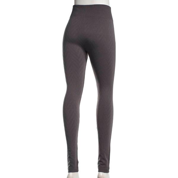 Plus Size Runway Ready Chevron Fleece Lined Leggings - Grey alternate view
