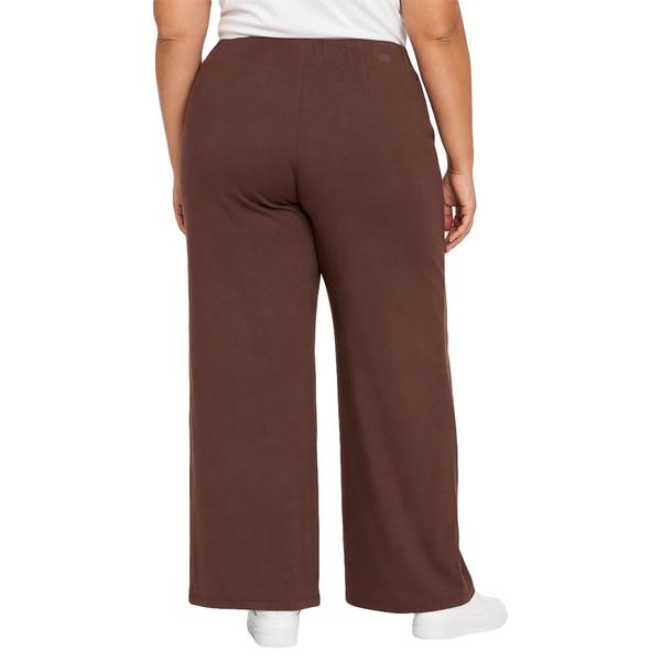 Plus Size Runway Ready Soft Wide Leg Pull On Casual Pants alternate view