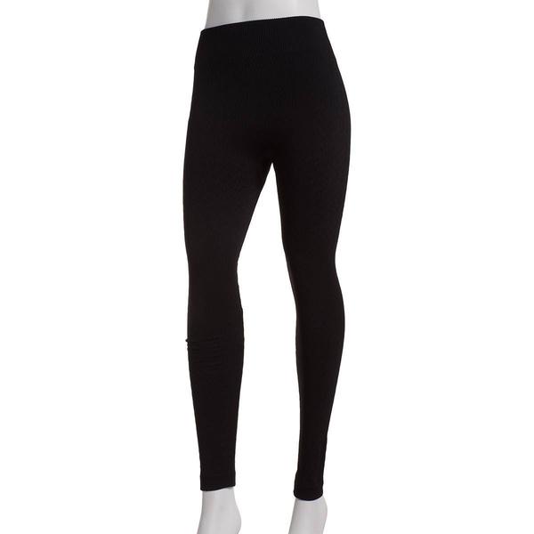 Petite Runway Ready Fleeced Lined Textured Zigzag Leggings