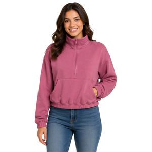 Juniors Cotton Candy Kangaroo Pocket Elastic Waist Pullover