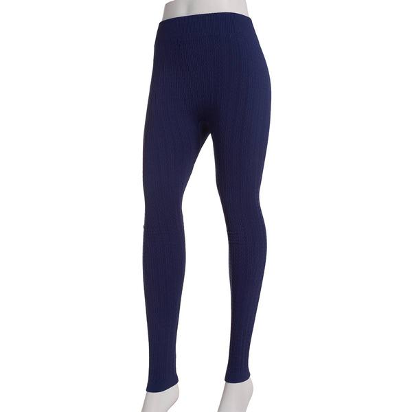 Petite Runway Ready Solid Vertical Cable Knit Leggings alternate view