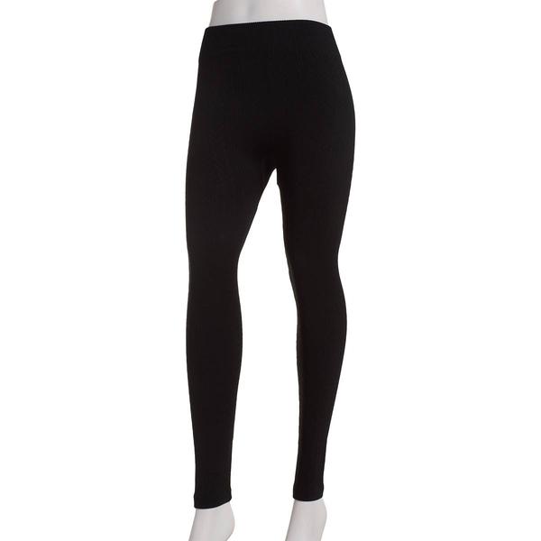 Plus Size Runway Ready Full Length High Rise Texture Leggings alternate view