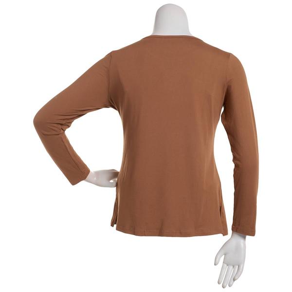 Womens Runway Ready Long Sleeve Milky Crew Neck Tee alternate view