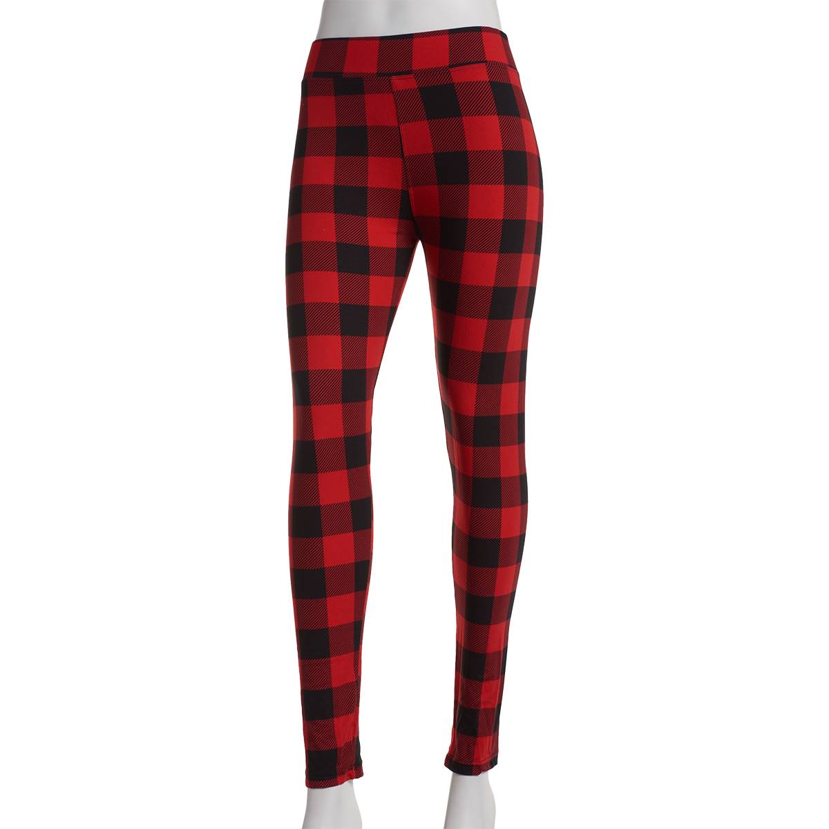 Plus Size Runway Ready Pull-on Buffalo Plaid Leggings