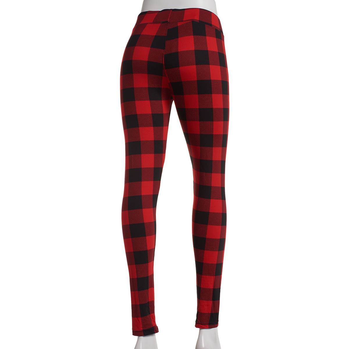 Plus Size Runway Ready Pull-on Buffalo Plaid Leggings