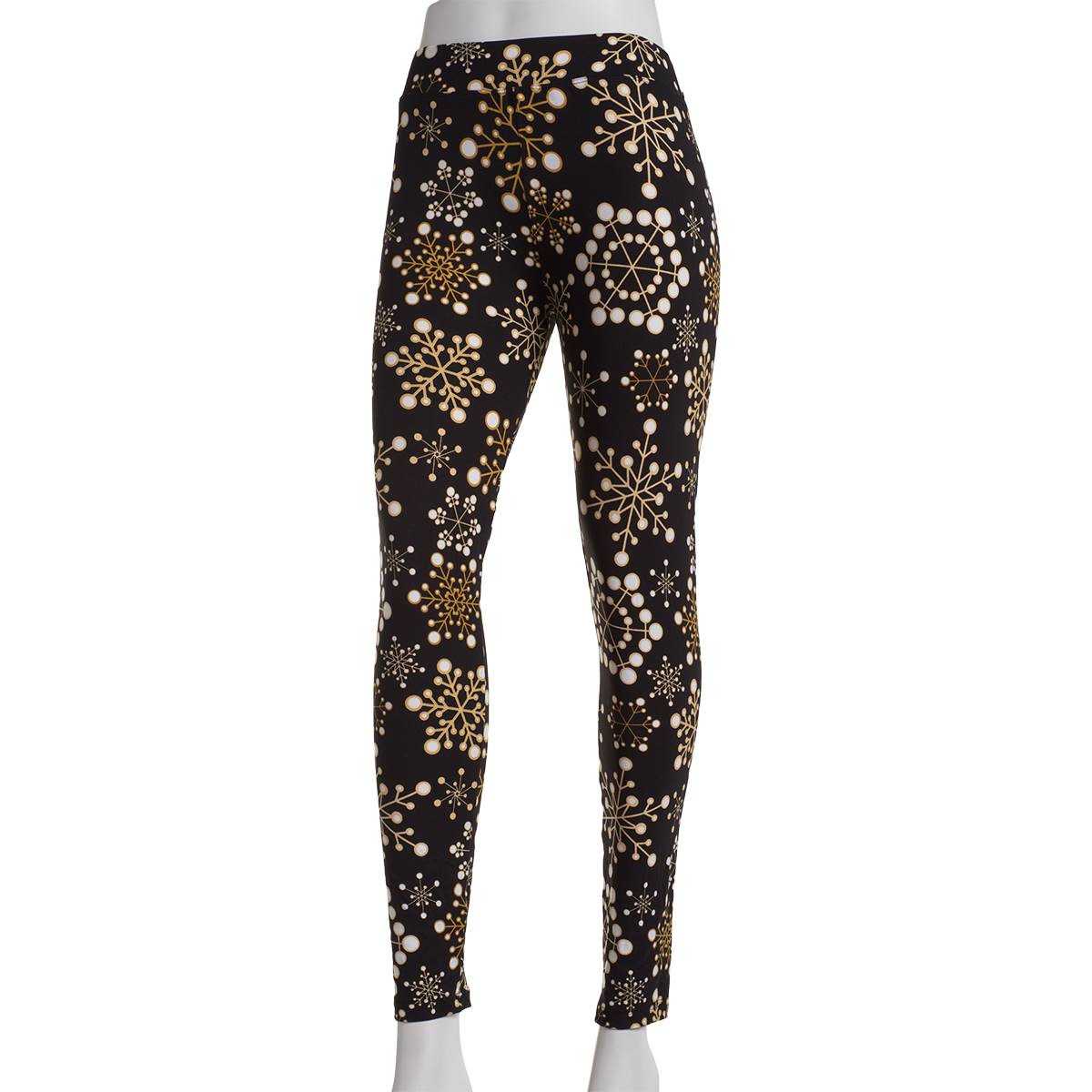 Plus Size Runway Ready Pull-On Snowflake Leggings