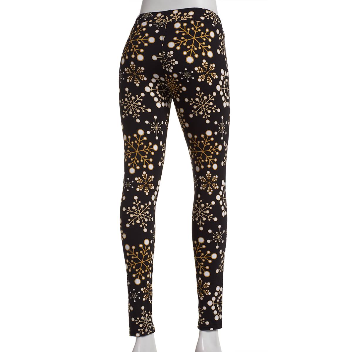 Plus Size Runway Ready Pull-On Snowflake Leggings