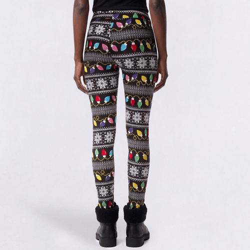 Womens Runway Ready Christmas Lights Leggings alternate view