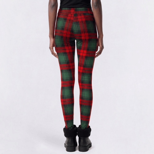 Womens Runway Ready Pull On Holiday Plaid Leggings alternate view