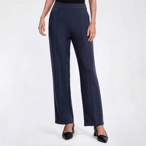 Womens Runway Ready Soft Pull On Trouser Pants with Front Seam