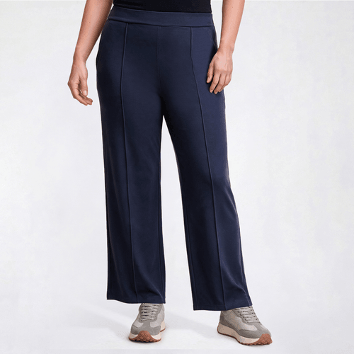 Plus Size Runway Ready Soft Pull On Trouser Pants with Front Seam