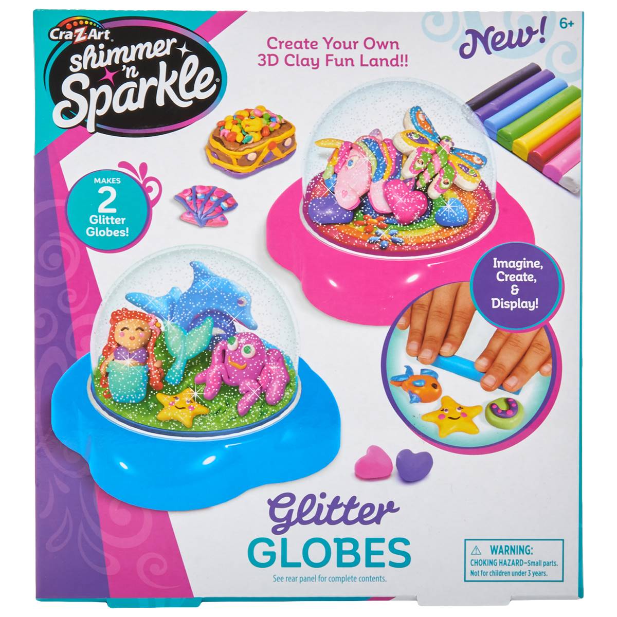 Cra-Z-Art(tm) Shimmer 'n Sparkle Glitter Dome Kit