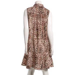 Womens Emma & Michele Sleeveless Abstract Ruffle Hem Shirtdress alternate view