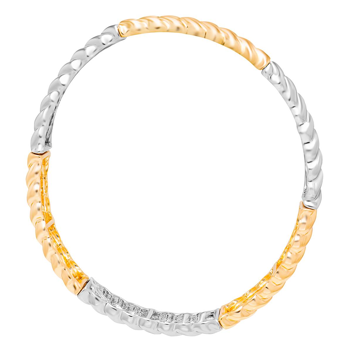 Design Collection Two-Tone Dual Strand Rope Chain Bracelet