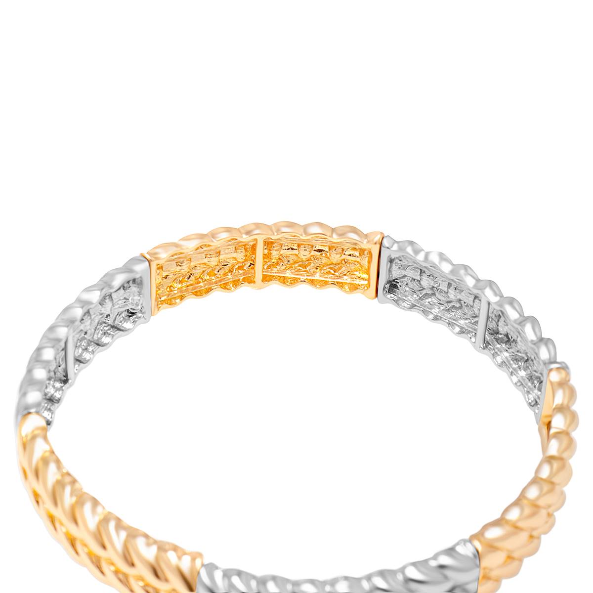 Design Collection Two-Tone Dual Strand Rope Chain Bracelet