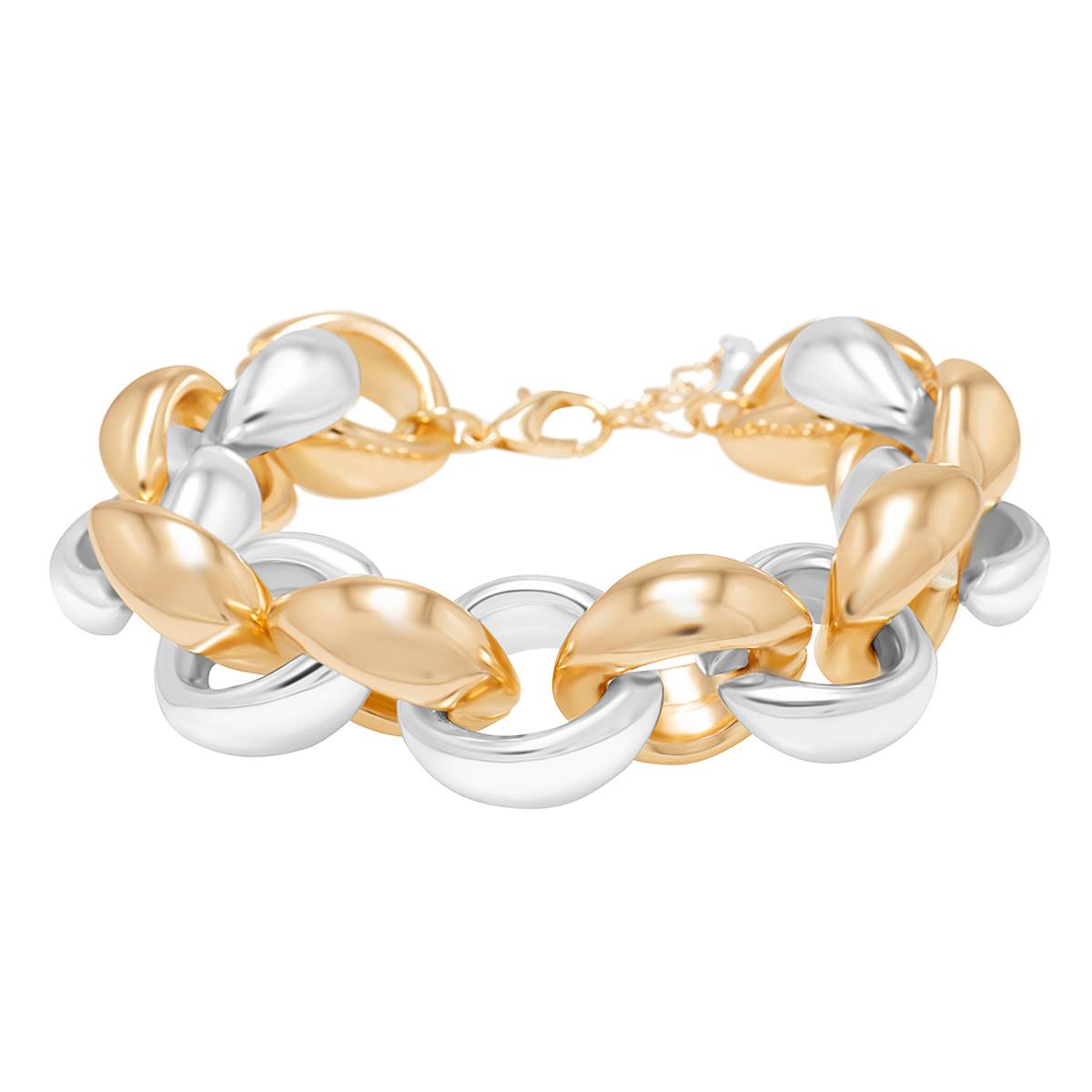 Design Collection Two-Tone Chunky Curb Chain Bracelet