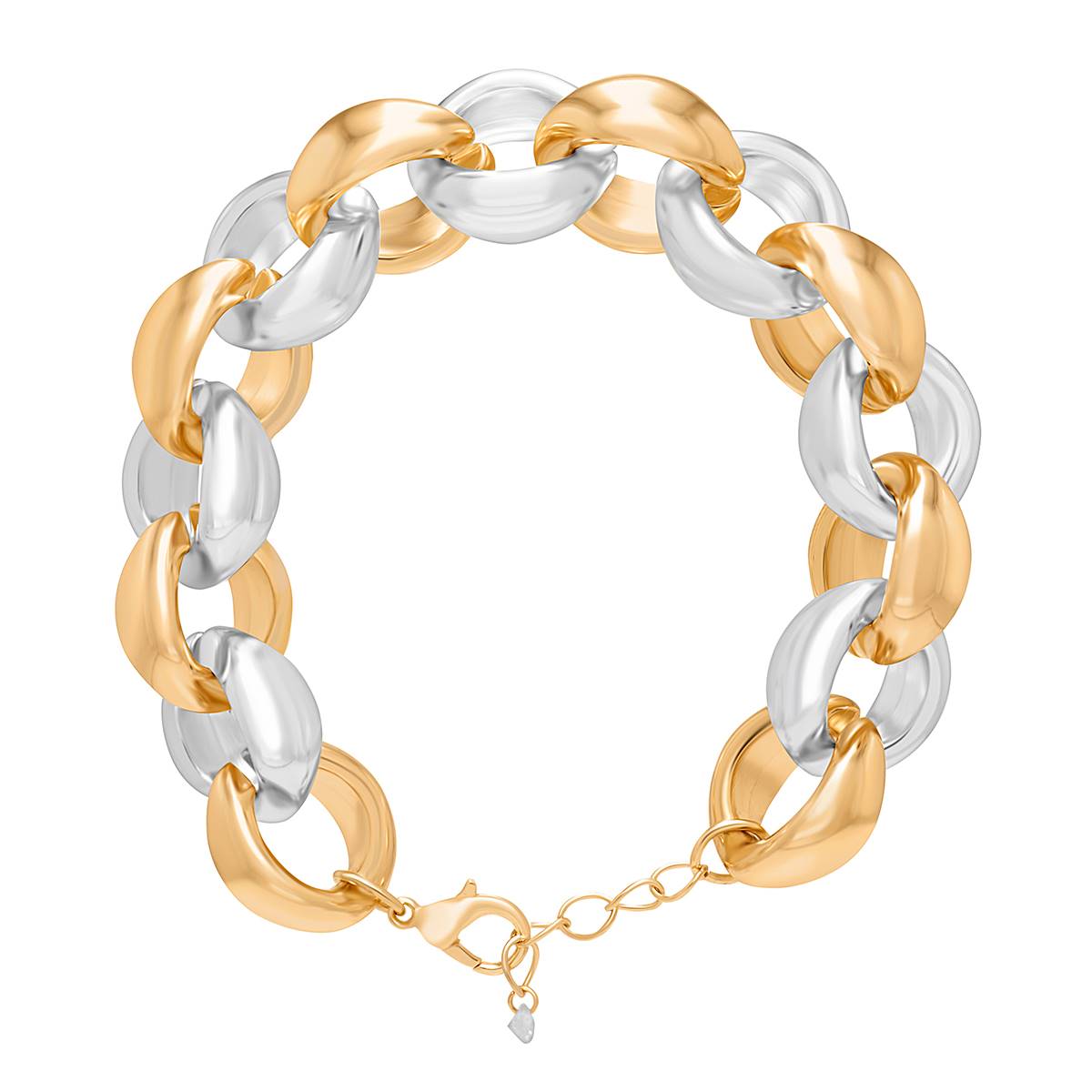 Design Collection Two-Tone Chunky Curb Chain Bracelet