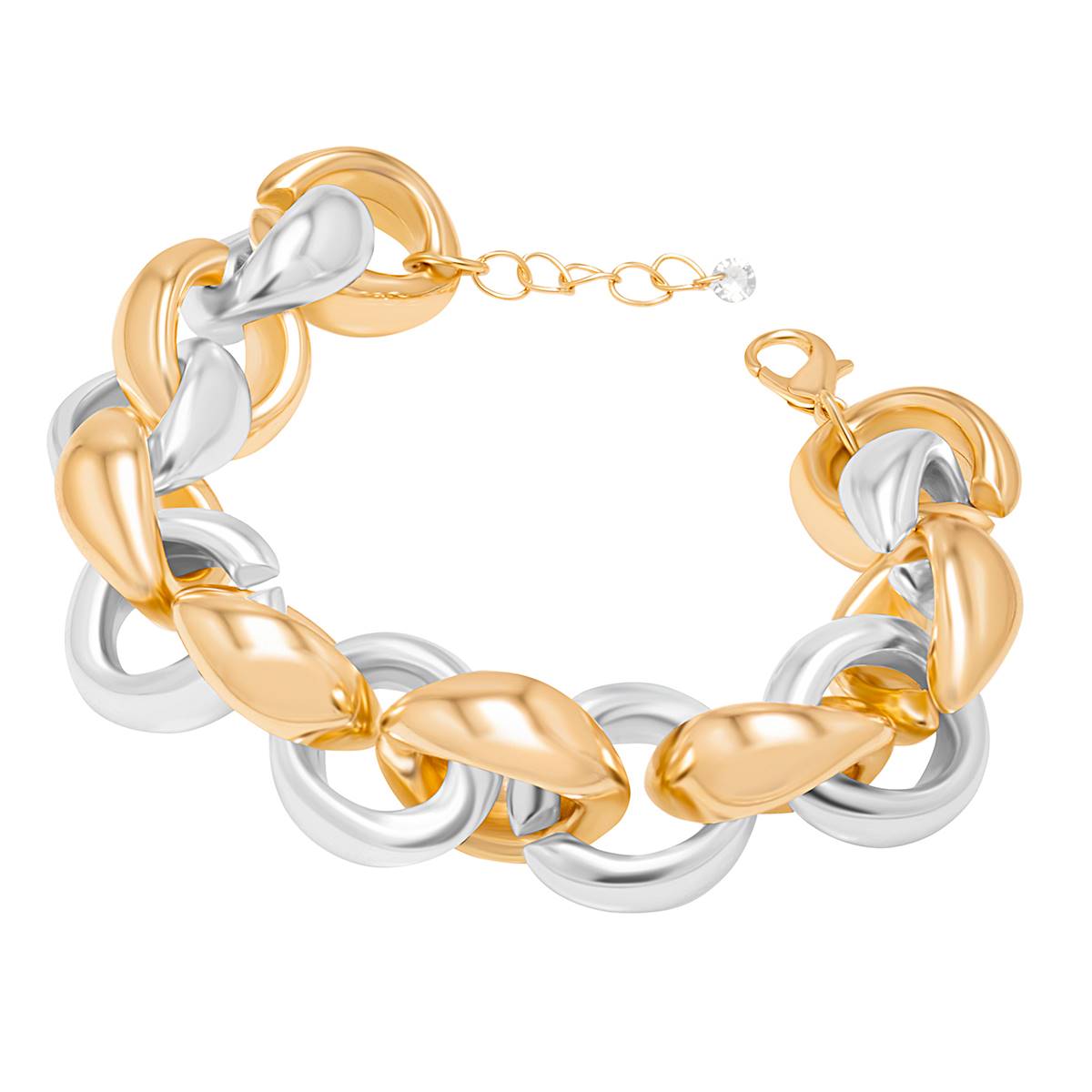 Design Collection Two-Tone Chunky Curb Chain Bracelet