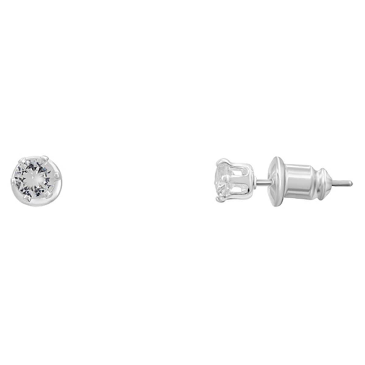 Design Collection 3pr. Silver-Tone CZ & Pearl Stud Earrings Set