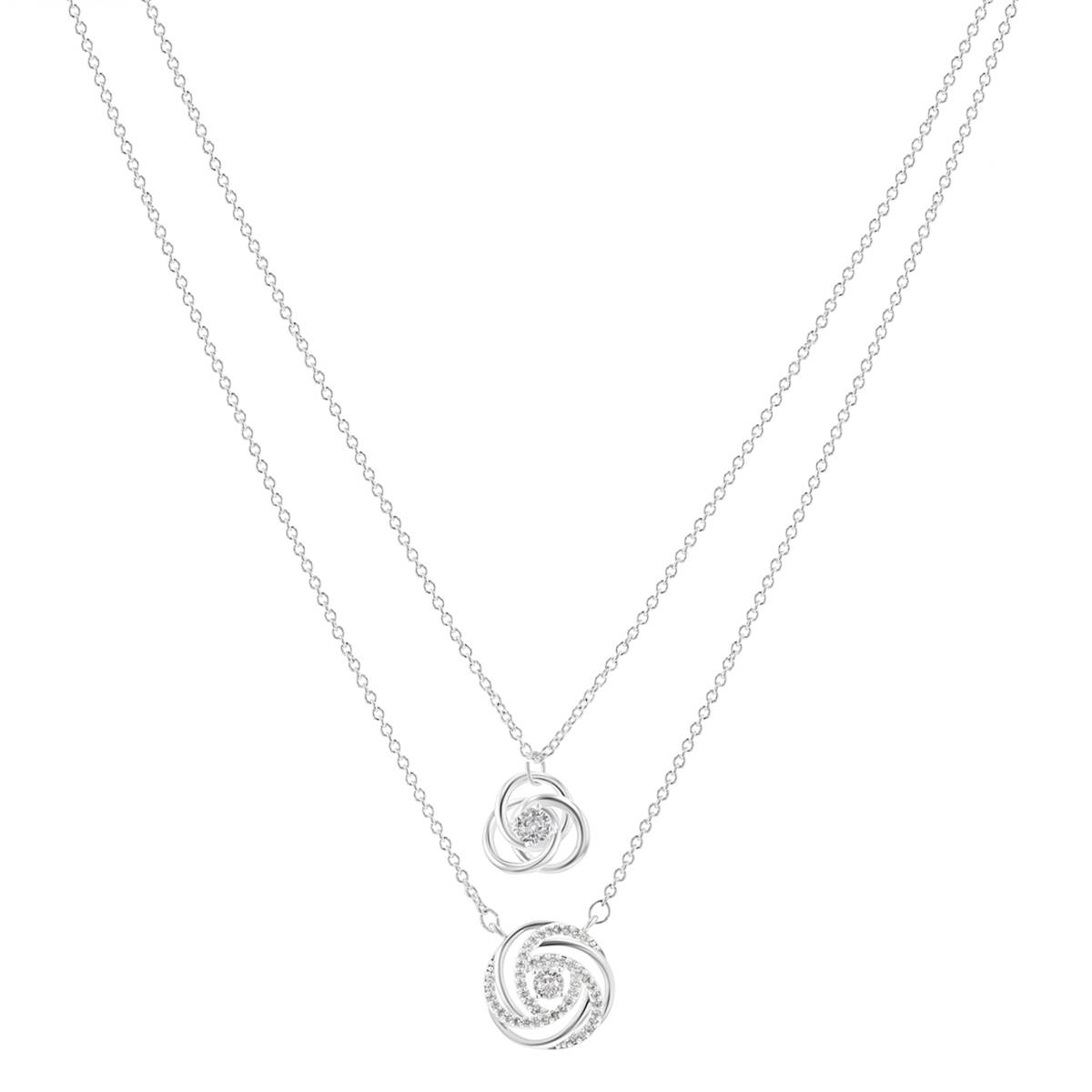 Design Collection 2pc. Silver-Tone Double Knot Pendant Necklaces