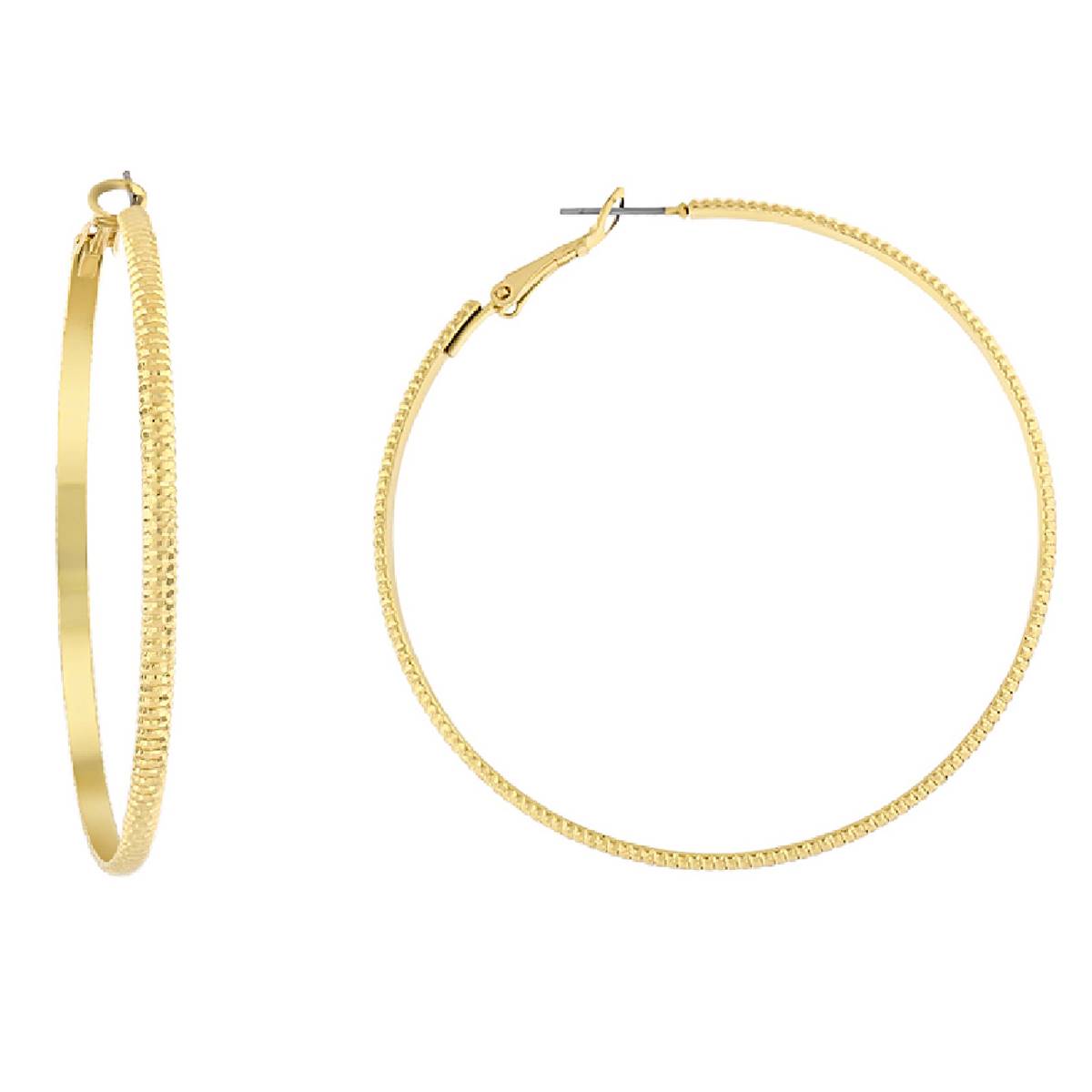 Design Collection 61mm Gold-Tone Hoop Earrings