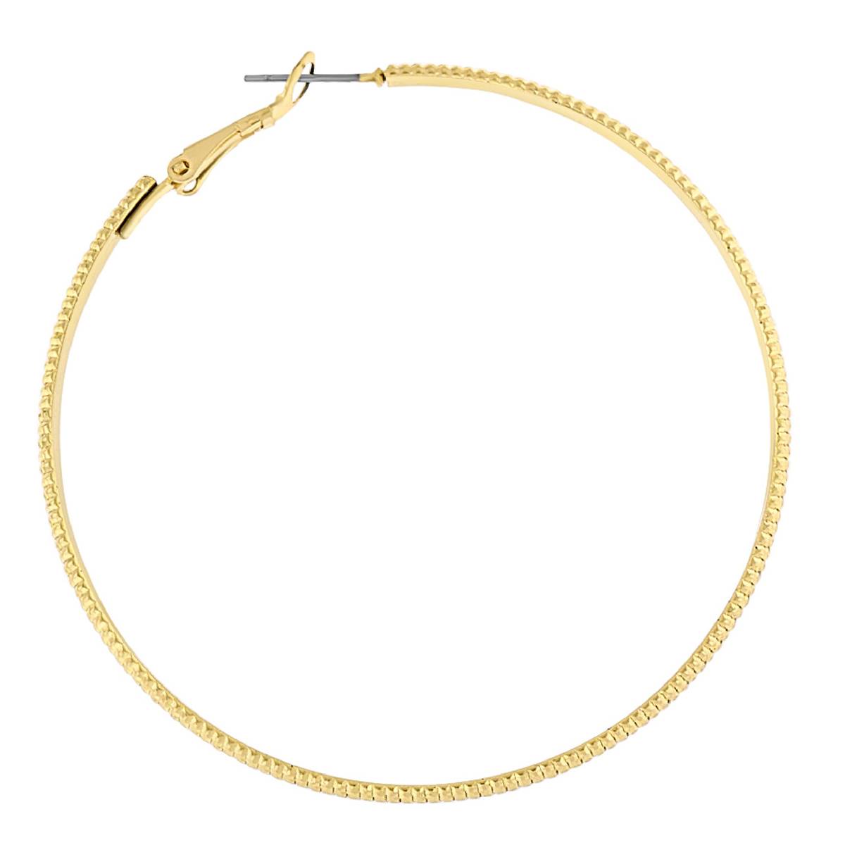 Design Collection 61mm Gold-Tone Hoop Earrings