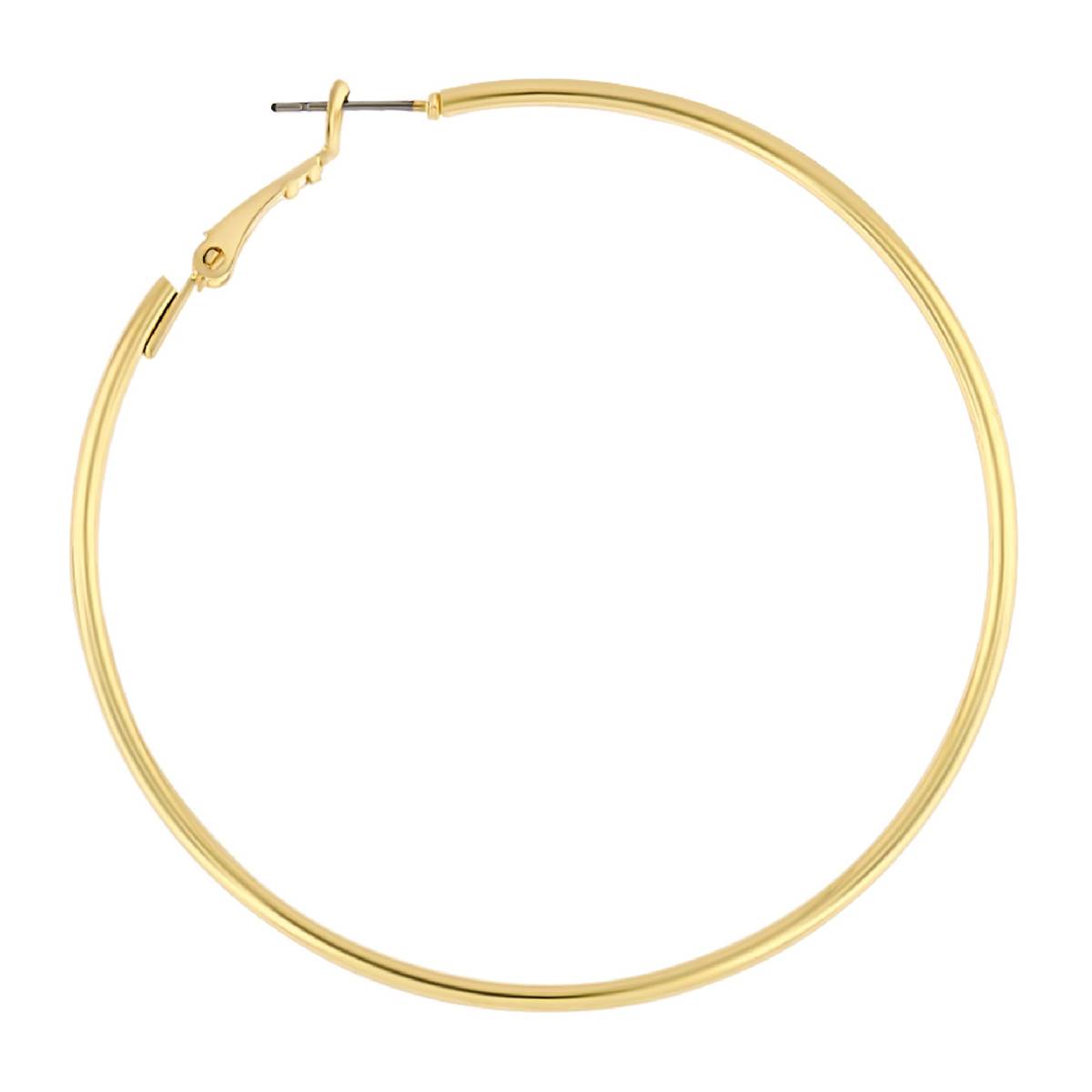 Design Collection 60mm Gold-Tone Tube Hoop Earrings