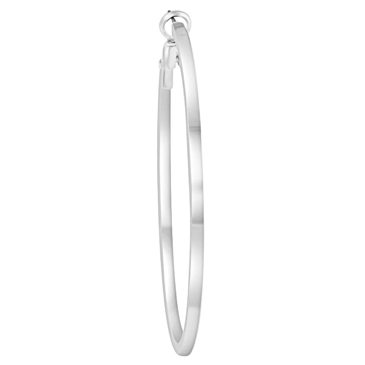 Design Collection 55mm Silver-Tone Hoop Earrings