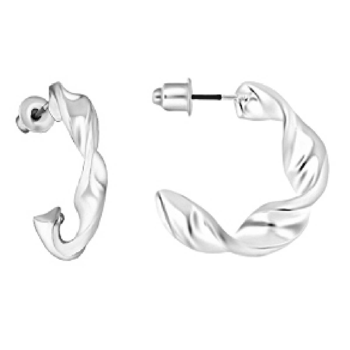 Design Collection 22x24mm Twisted Hoop Earrings