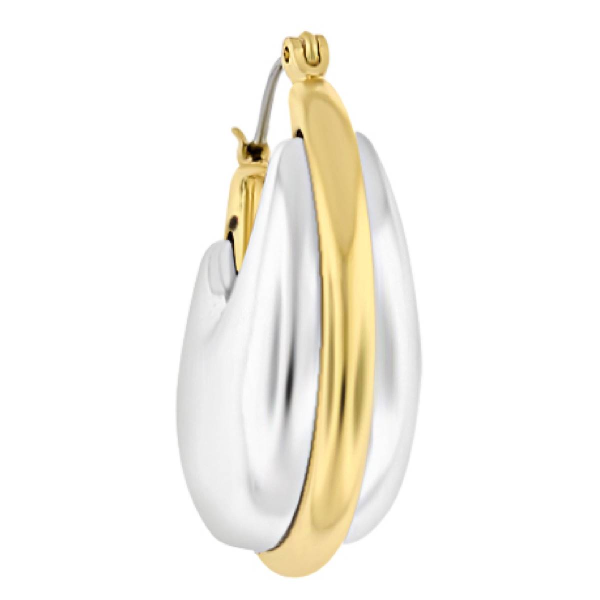 Design Collection Two-Tone Chunky Hoop Earrings