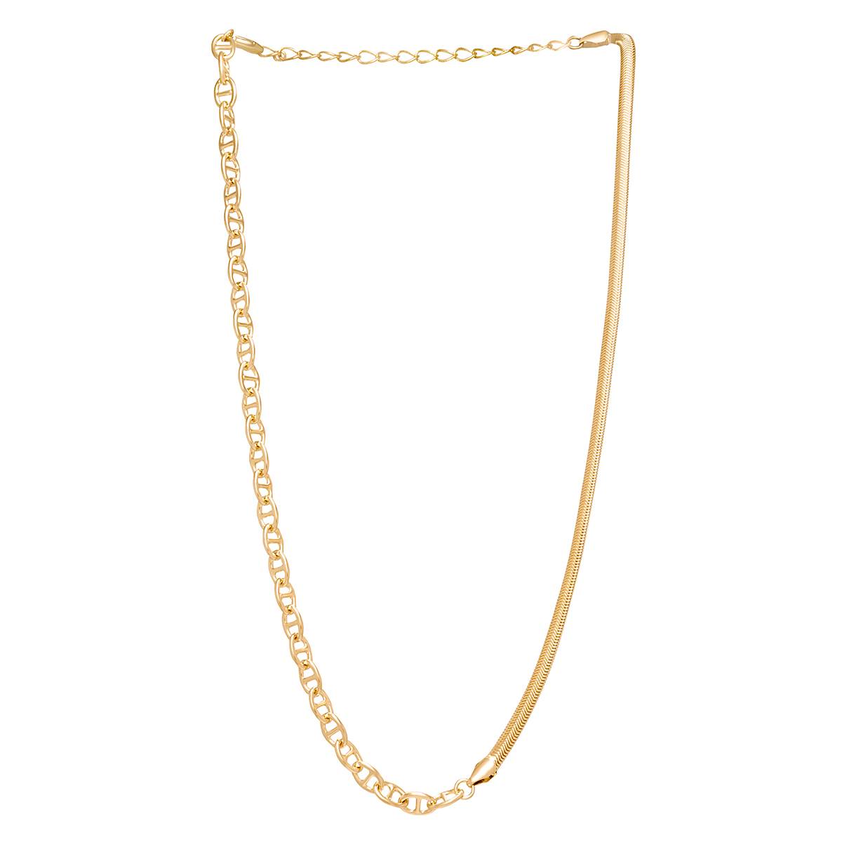 Design Collection Gold-Tone Mixed Chain Necklace