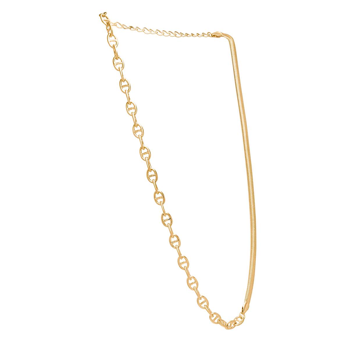 Design Collection Gold-Tone Mixed Chain Necklace