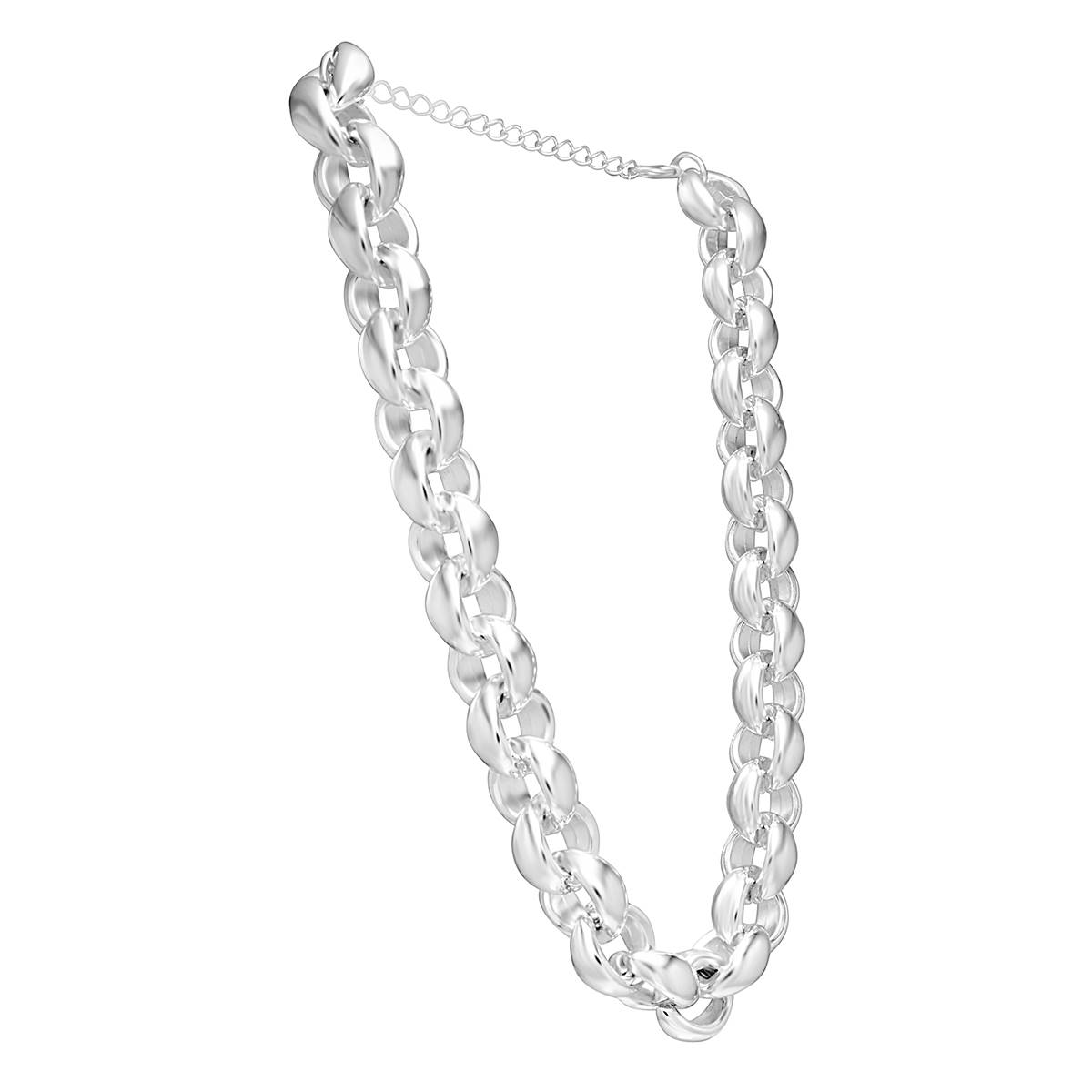 Design Collection 16in. Silver-Tone Interlinked Chain Necklace