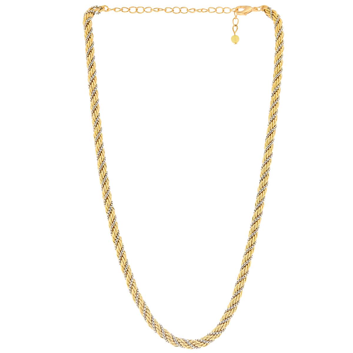 Design Collection 16in. Two-Tone Twisted Rope Chain Necklace