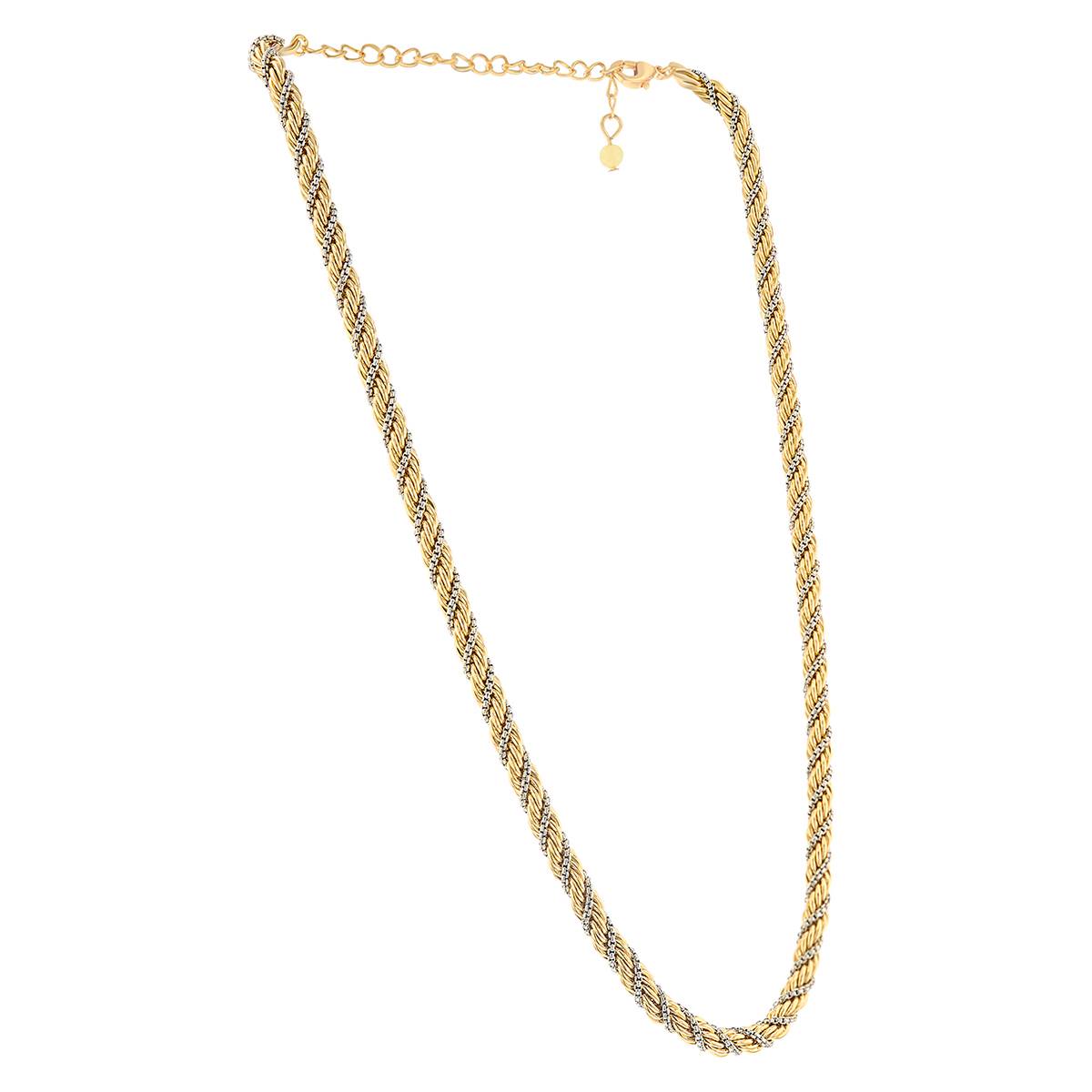 Design Collection 16in. Two-Tone Twisted Rope Chain Necklace