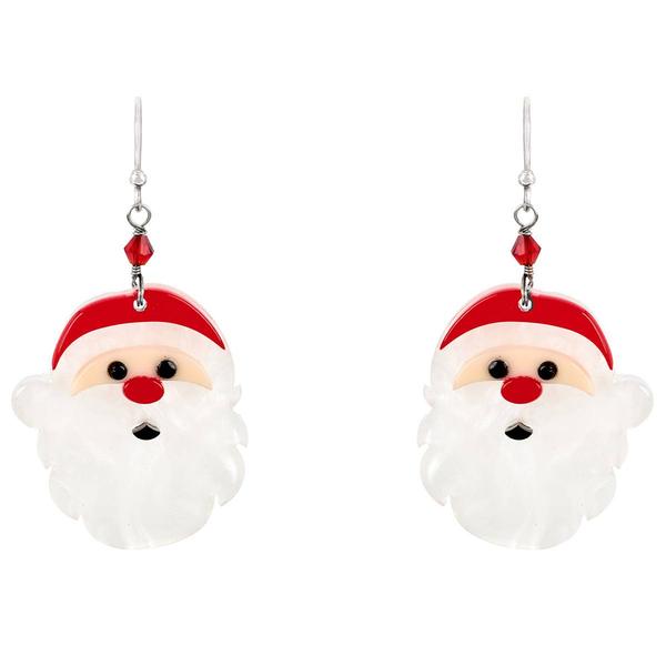 Santa Head Resin Earrings alternate view