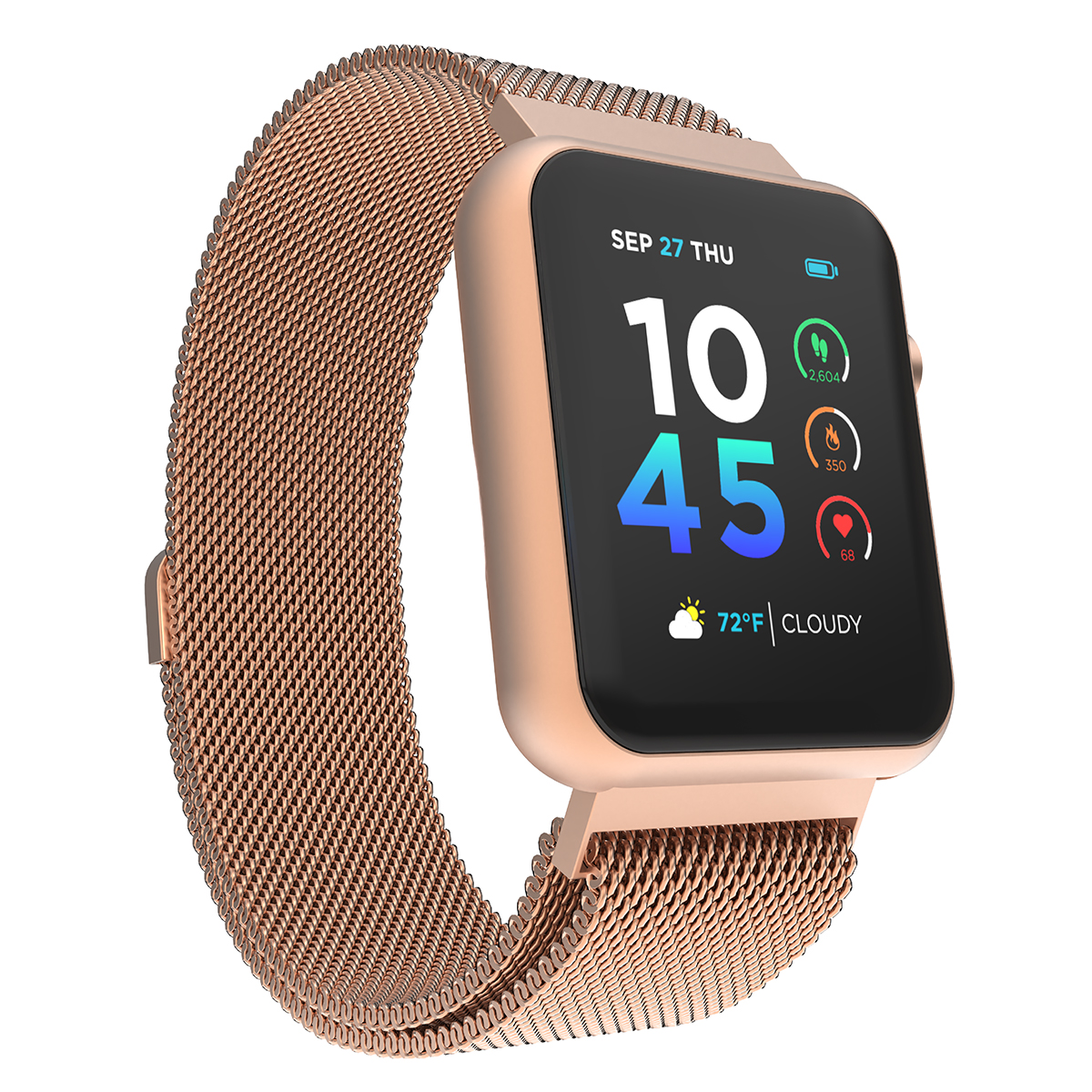 Adult Unisex ITouch Air 4 Rose Gold Mesh Smart Watch - TA4M02-C29