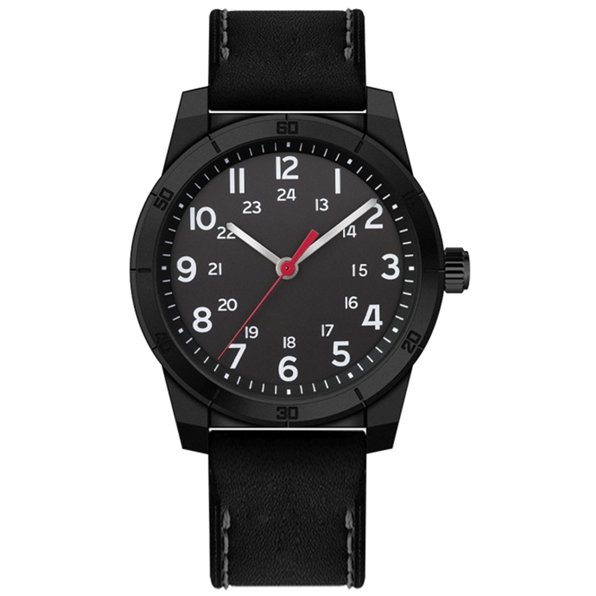 Mens Black Case & Dial Watch - 50533B-07-G02